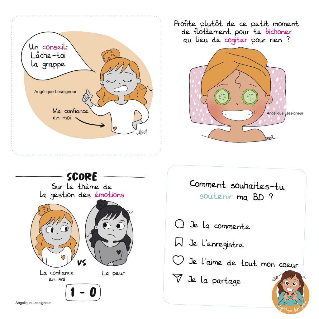 BD Gestion des émotions PEUR illustration logo bien-être